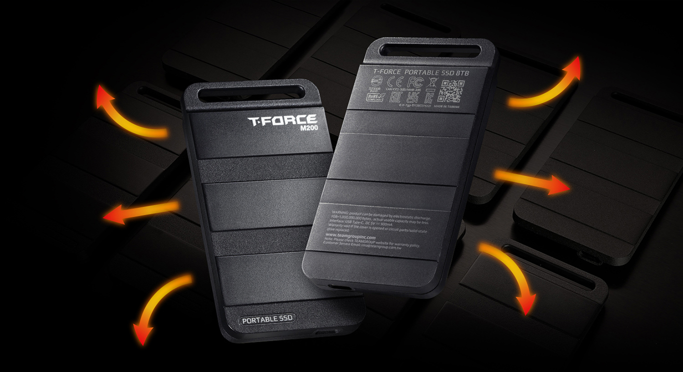 Team Group T-FORCE M200 4TB USB 3.2 Gen2x2 Type-C Portable SSD